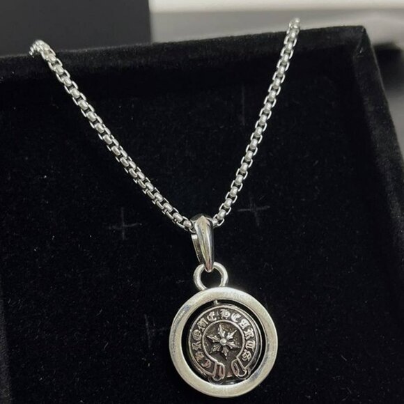 Chrome Hearts Black and Silver Pendant Necklace - Picture 1 of 6